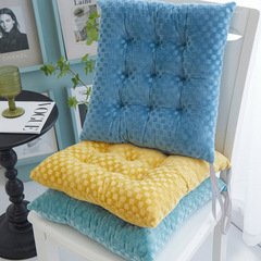 New-style pressed flower crystal velvet solid color living room chair cushion for students, home use chair with thick pad and hip protector cushion