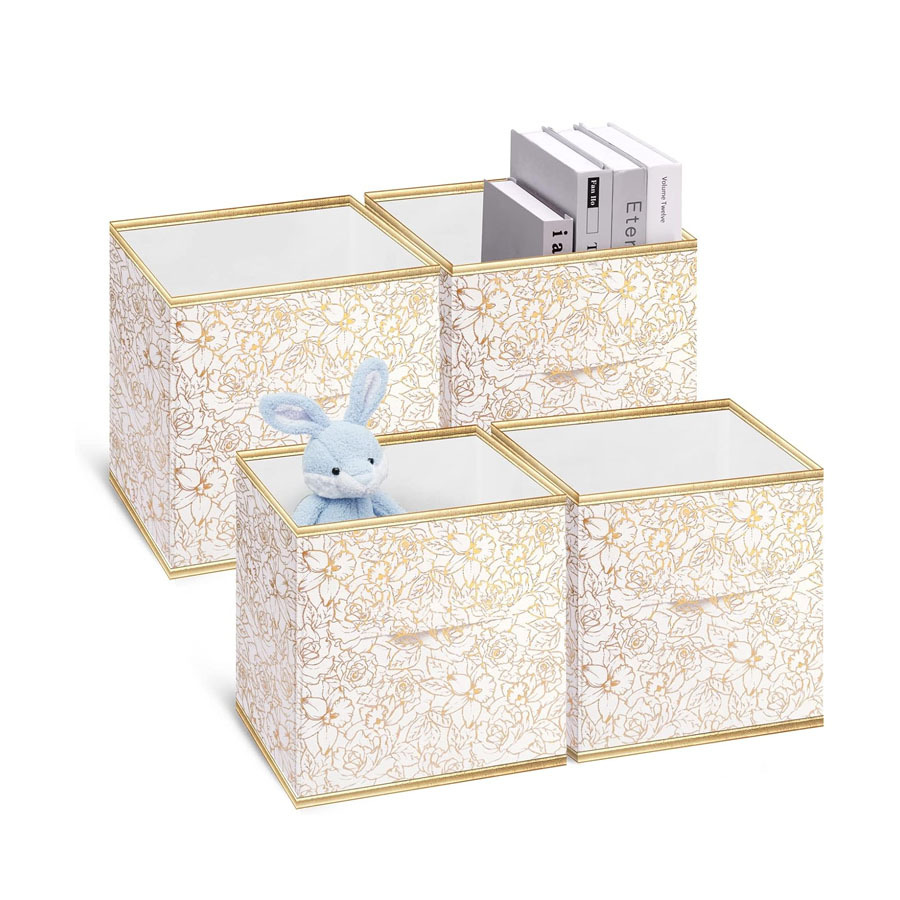 Caja de almacenamiento sin tapa, cajón de sala de estar para el hogar, tela plegable, almacenamiento de artículos diversos, caja de almacenamiento de ropa gruesa de Amazon