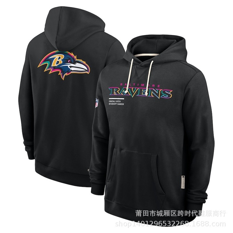 外贸2025新款NFL橄榄球男士连帽卫衣户外休闲运动连帽衫HOODIE 冬|undefined