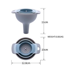 Plastic funnel 4-piece set 4-in-1 multifunctional wine funnel set kitchen pouring oil leakage liquid kitchen gadget