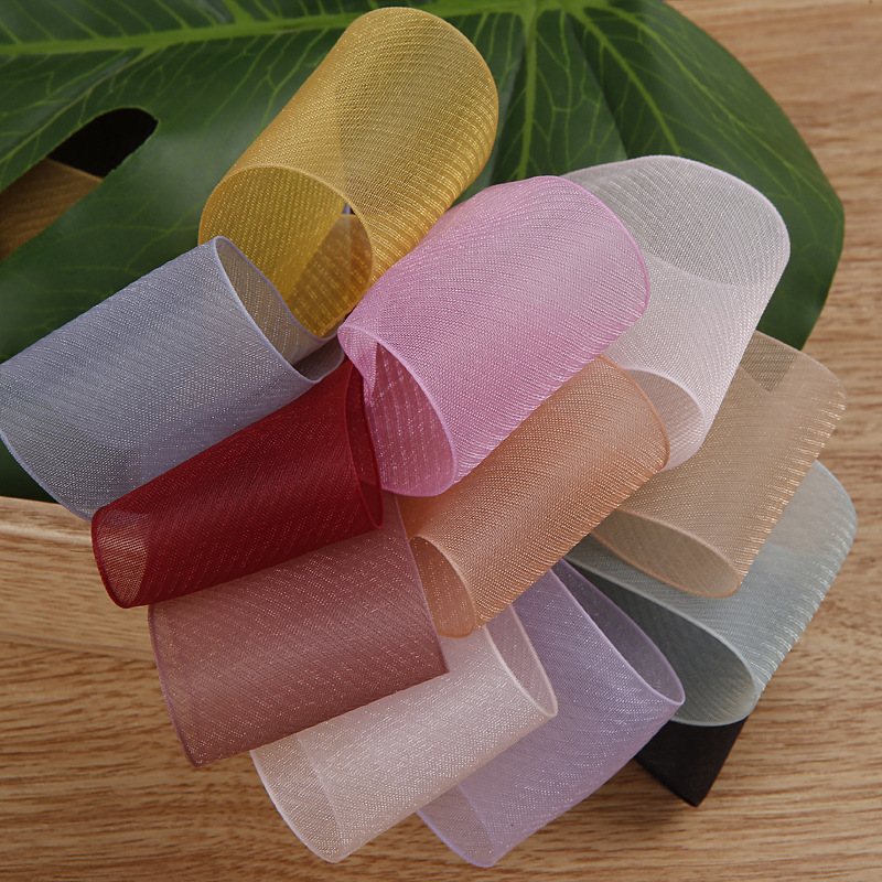 Shining Striped Jelly Ribbon Hair Ties, Fresh Flower Gift Box Bow DIY Accessory, Shoes and Hats Decoration Polyester Snow Ribbon