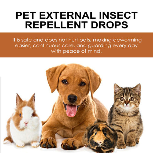 Yegbong Pet External Insect Repellent Drops Dog and Cat Drops Spray Cleansing and Removes Lice, Ticks and Fleas