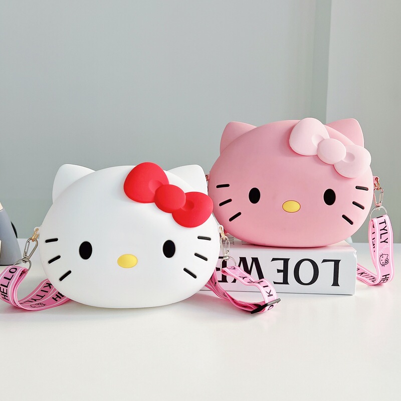 Manufacturer Silicone Bag Women's Coin Purse Kt Mini Shoulder Crossbody Bag Cat Head Sanrio Helloktkt Manufacturer Silicone Bag Women's Coin Purse Kt Mini Shoulder Crossbody Bag Cat Head Sanrio Helloktkt