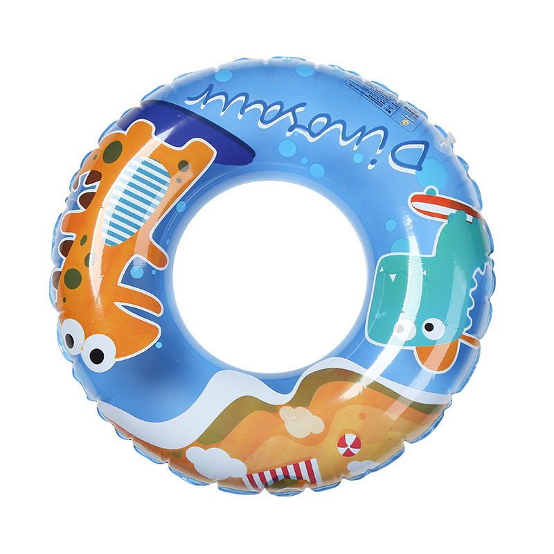 Anillo de natación infláble de PVC en stock para bebés con anillo de agua de dibujos animados para niños con anillo axilar