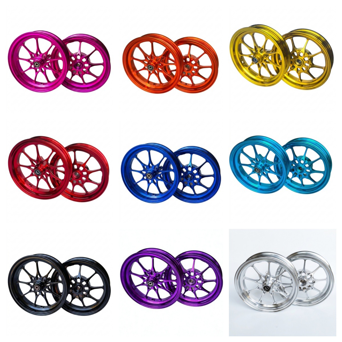 Cross-border 12inch front wheel aluminum alloy rims for Niu/No.9/Jihe, manufacturer wholesale