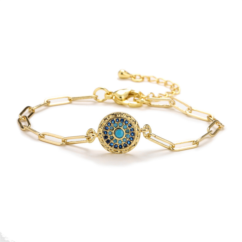 Fashion Palm Copper Bracelets Plating Zircon Copper Bracelets