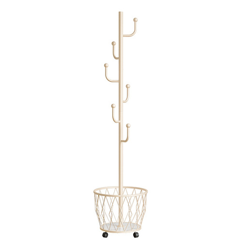 Cream Light Luxury Floor-Hanging Coat Rack Modern Minimalist Upright Portable Coat Rack Household Multi-Function Coat Rack