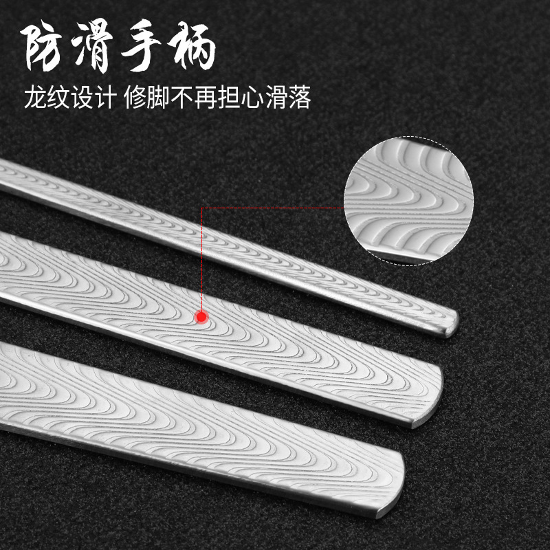 Cuchillo inclinado herramientas de pinza de uñas grises cuchillo de pedicura profesional cuchillo de excavación cuchillo de ojo de gallina para recoger la zanja de uñas conjunto de uña incrustada una sola pieza