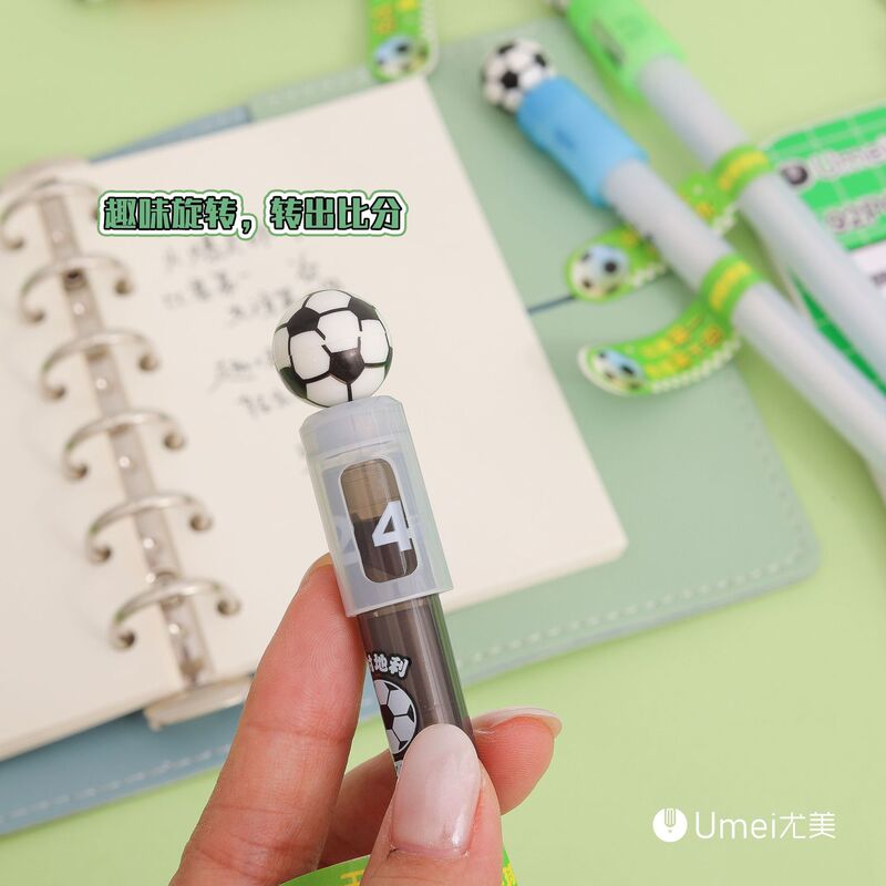 尤美 苏超足球联赛转转中性笔0.5mm顺滑旋转不断墨学生办公中性笔|undefined