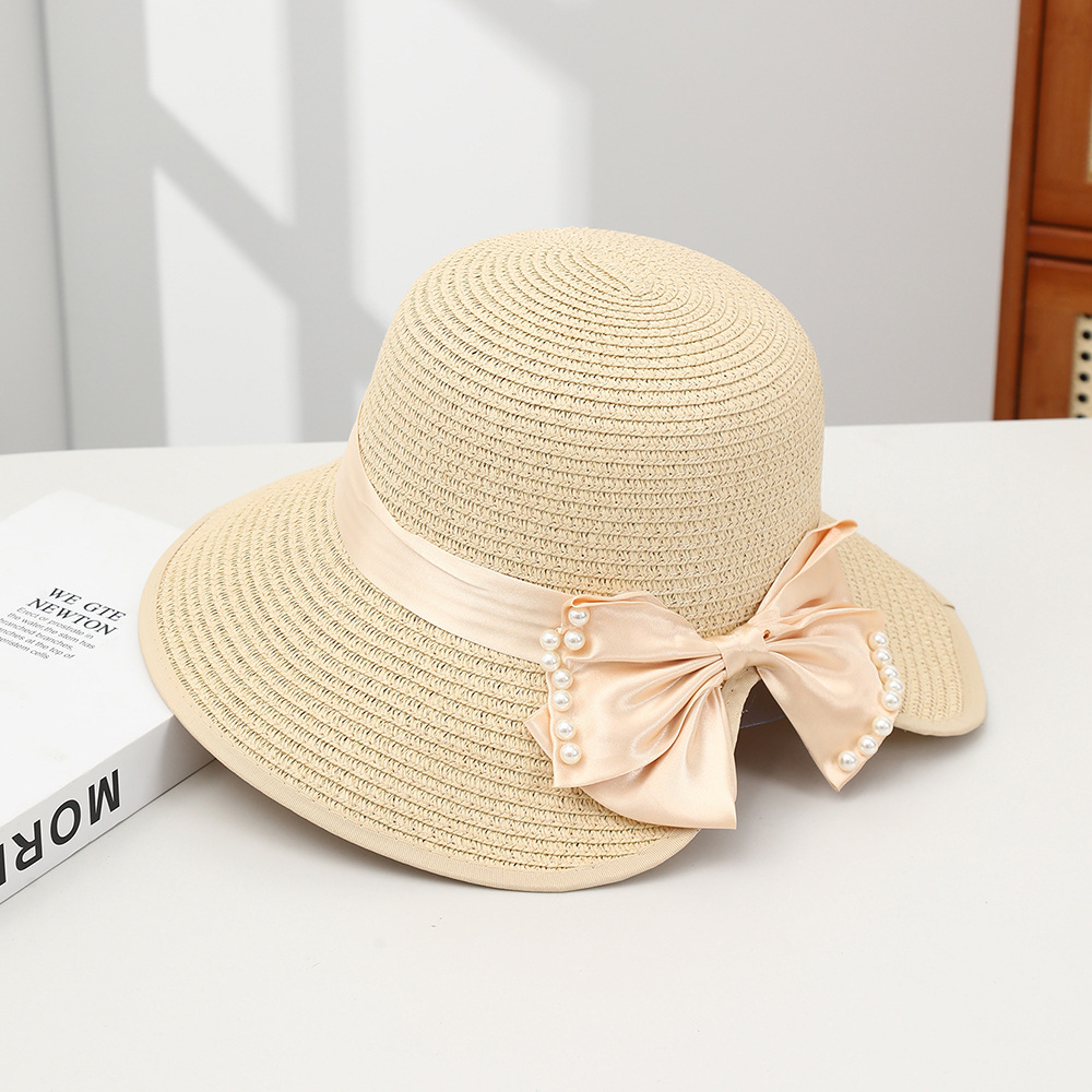 Sombrero paja ala ancha con lazo verano