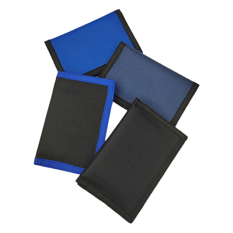Cartera corta del paño de Oxford de los hombres monedero Tríptico de la moneda del poliéster del color sólido de la cartera del velcro en existencia