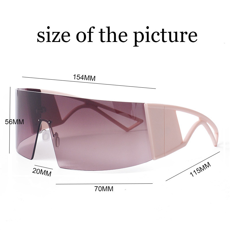2021 New Fashionable Large Frameless One Piece Men's and Women's Sunglasses Windshields_voghion.com