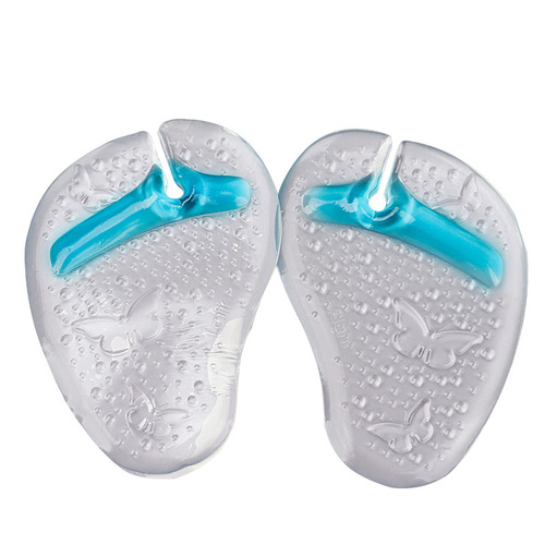 Flip-flops for slippers, butterfly pattern forefoot pads, GEL slipper pads, transparent, soft and shock-absorbing