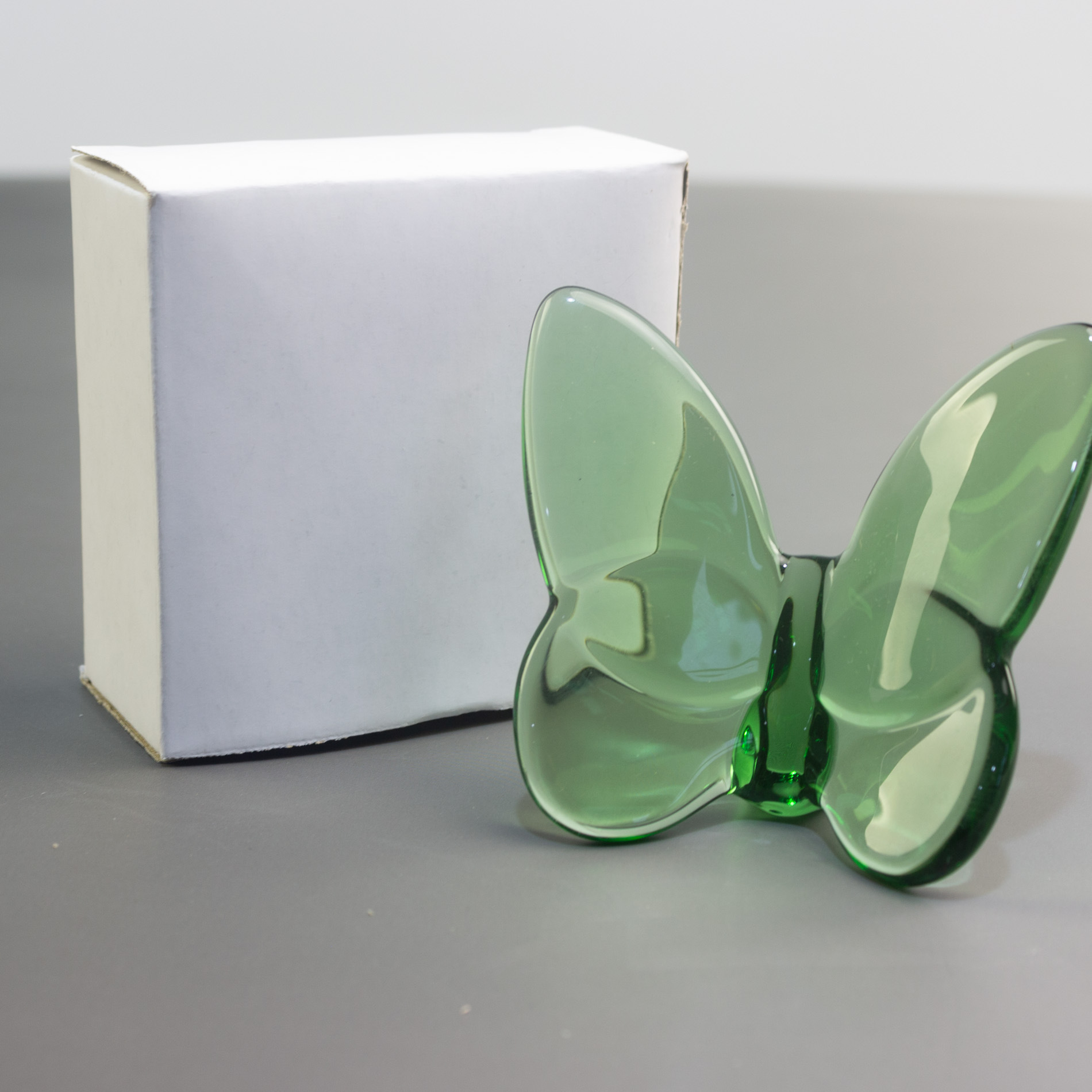 광택있는 녹색 나비