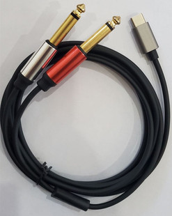 Type C to 1/4 TS ���l�� USBC �D�p6.35mm �������l��C�D6.35