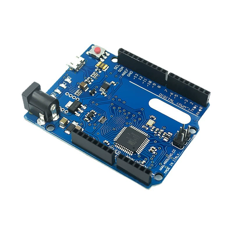 Плата разработки Leonardo R3 atmega32U4, с синим кабелем данных
