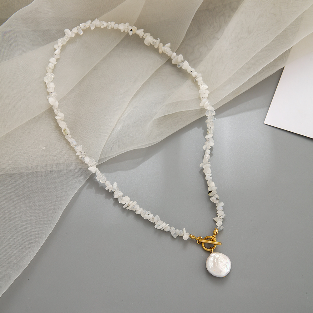 Casual Irregular Freshwater Pearl Gravel Pendant Necklace In Bulk display picture 7