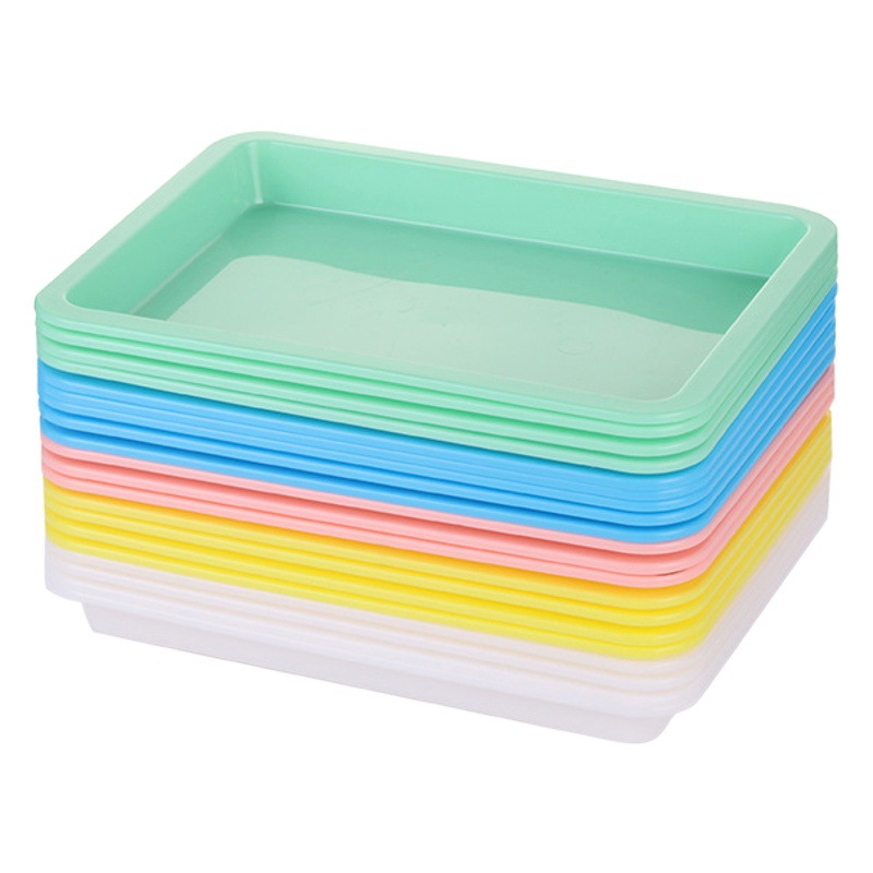 Experimentar la bandeja de plástico de calidad alimentaria A5 tamaño ciencia kindergarten equipo hecho a mano de los niños pintura bandeja PP material
