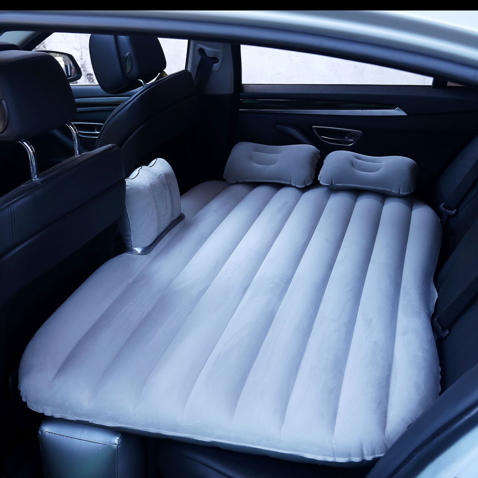 Transfronterizos cama inflable de automóviles asiento trasero flocado cama de cojín de aire universal confortable plegable cama de campamento al por mayor