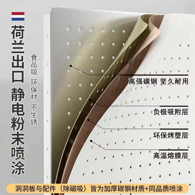 丸穴穴穴板物置棚ステンレス多機能整理収納展示棚金属工具掛板壁|undefined
