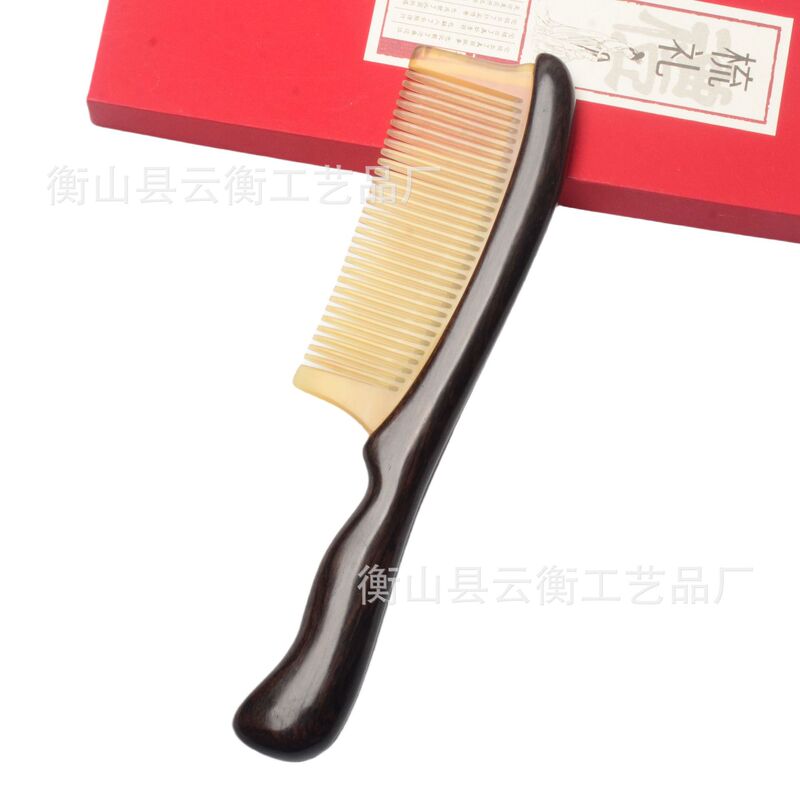 メーカー卸売り厚手烏木黒檀木櫛羊角紫光檀牛角櫛礼箱女性プレゼント|undefined