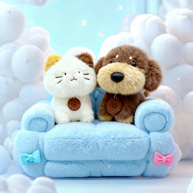 捏捏小萌物三花猫腊肠狗公仔仰望天空西高地玩偶地推毛绒玩具套圈