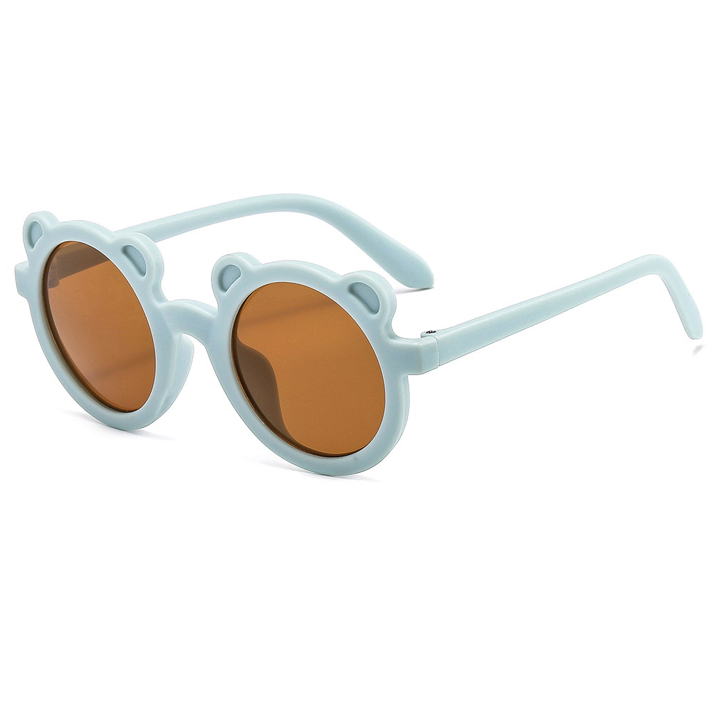 Bear children's sunglasses 2021 new super cute cute sunshade sunglasses tide photo cartoon baby UV protection