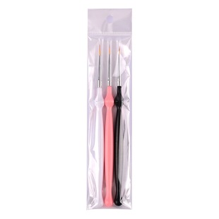 Cross-border new drawing pen suit 3 PCs nail painting flower painted brushed color matching hook tool pen in stock