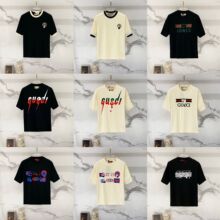 外贸跨境古家潮牌高品质正确版G家夏季新款logo休闲短袖T恤男女款
