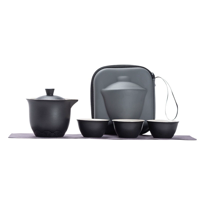 Деловые подарки дорожный чайный сервиз Экспресс-чашка один горшок три чашки портативная Крышка Чаша маленький набор открытый высококачественный костюм кунг-фу