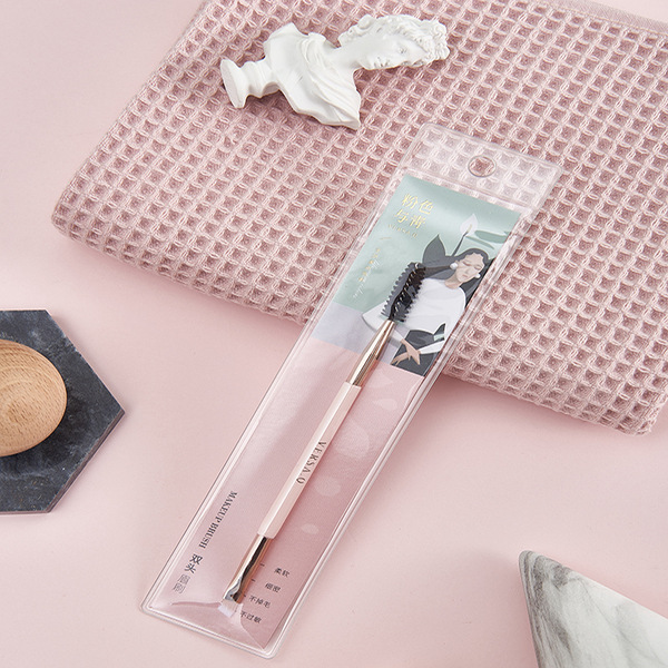 Pink and Green Makeup Brushes, Soft-Bristled Eyeshadow Brushes, Beginner-Friendly Eyebrow Brushes, Single Pack