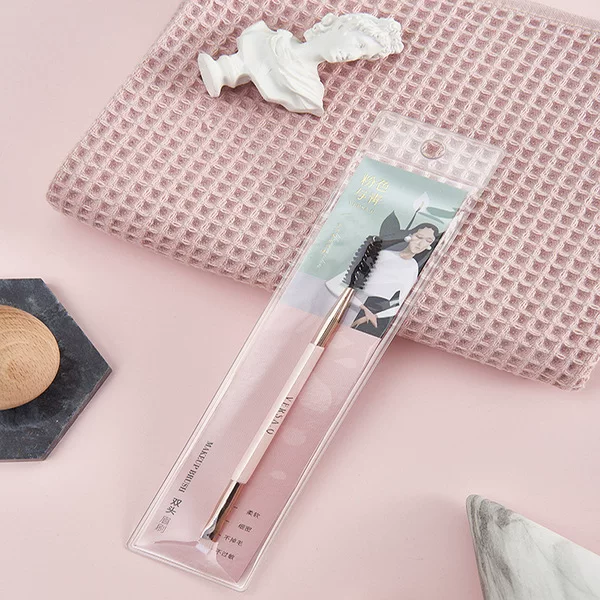 Pink and Green Makeup Brushes, Soft-Bristled Eyeshadow Brushes, Beginner-Friendly Eyebrow Brushes, Single Pack