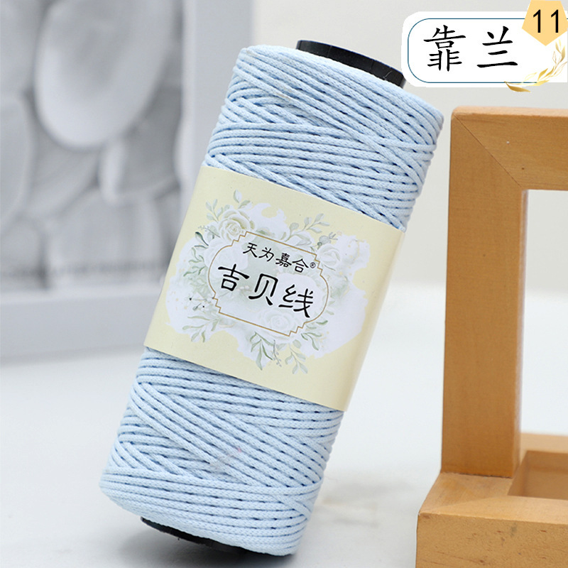 1.5 ミリメートルラウンドストランド中空綿糸中厚手の綿麻糸手作り diy 編み物かぎ針編みバッグかぎ針編み帽子クッション糸|undefined