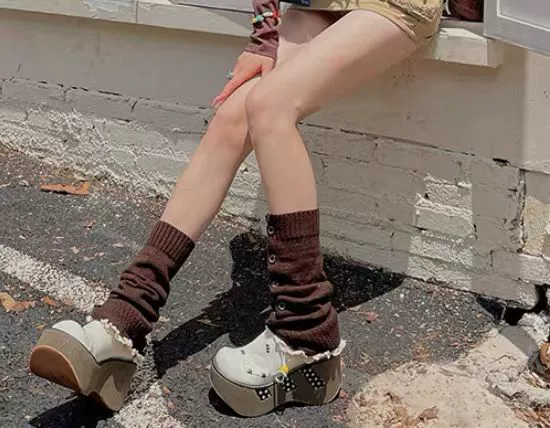 Голени-варежки (Millennium) Y2K Lolita Bow Lace Calf Socks Set, один размер