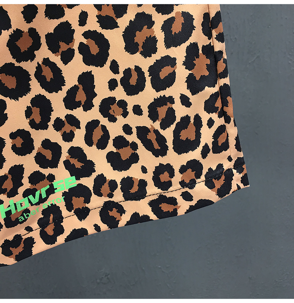 Plus Size Men's Leopard Print Shorts Summer Trendy Beachwear New Thin Style Retro Five Point Cut_viptrois.com