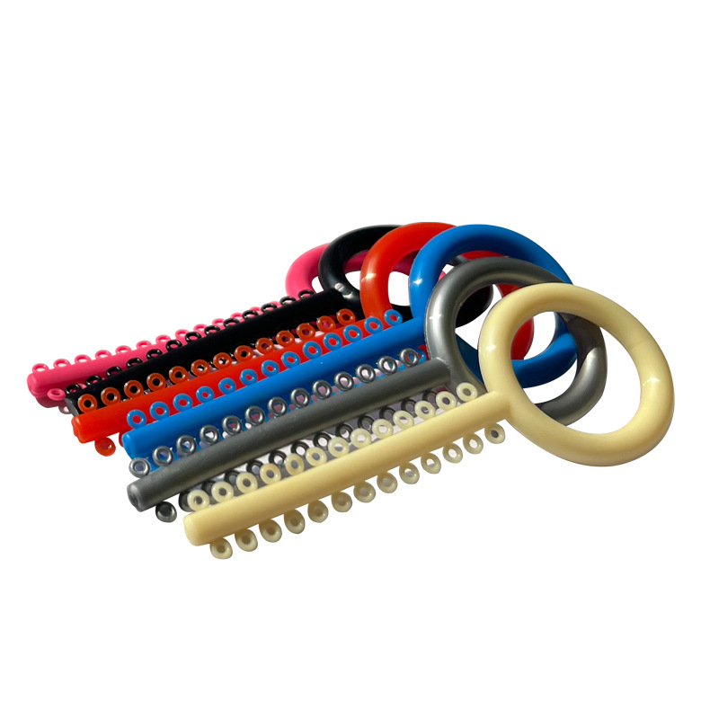 Equipo de enseñanza dental transfronterizo anillo de ligadura tipo llave anillo de ligadura plástico colorido anillo de ligadura anillo transparente 40 piezas