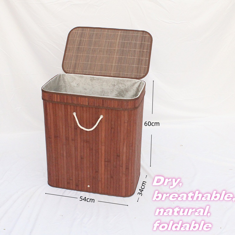 Cesta de ropa para madres y bebés, bambú plegable, regalo de confinamiento, bambú natural, cocción a alta presión, seco y transpirable