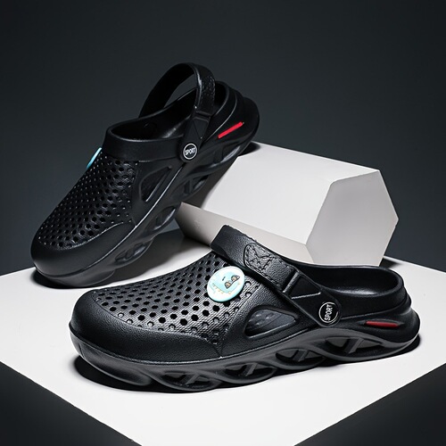 mens Solid Colour Open Toe Clogs Slippers Comfortabl sandals