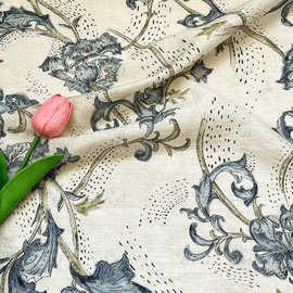 青枝绕素 新中式国风汉服旗袍连衣裙面料天丝提花布料手工diy面料