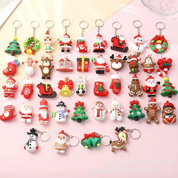 New Christmas small gift Christmas keychain Christmas small gift Christmas tree keychain elk keychain