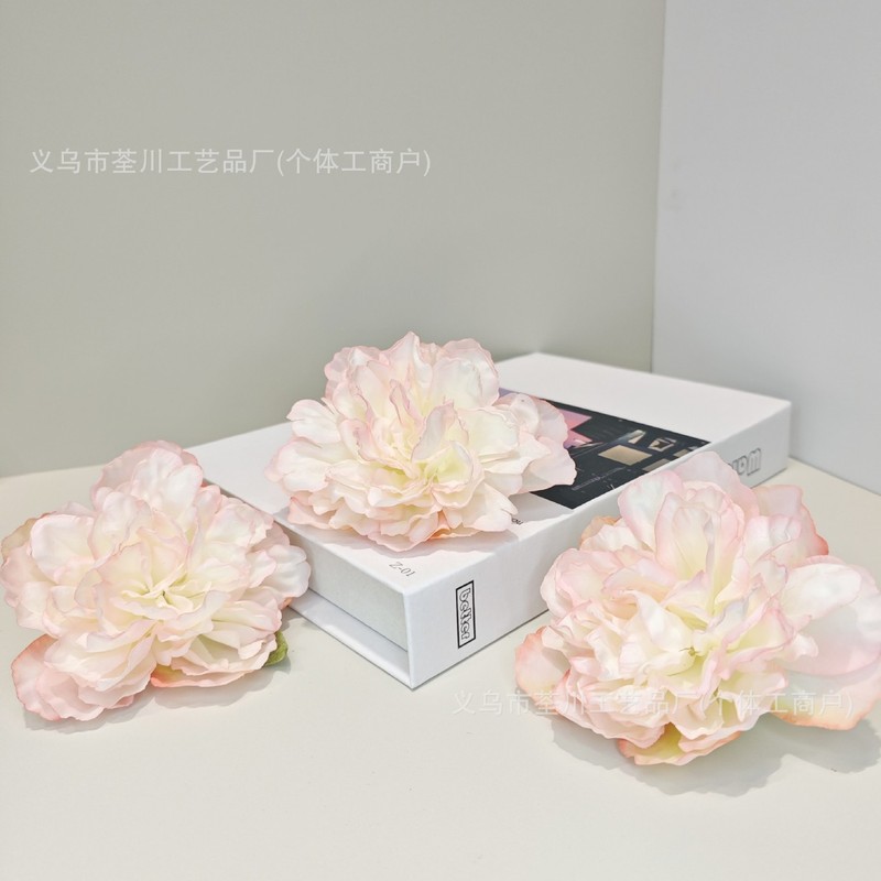 DIY手仿真花烧边牡丹古风帽子衣服配件配饰花头假花婚庆花墙装饰|undefined