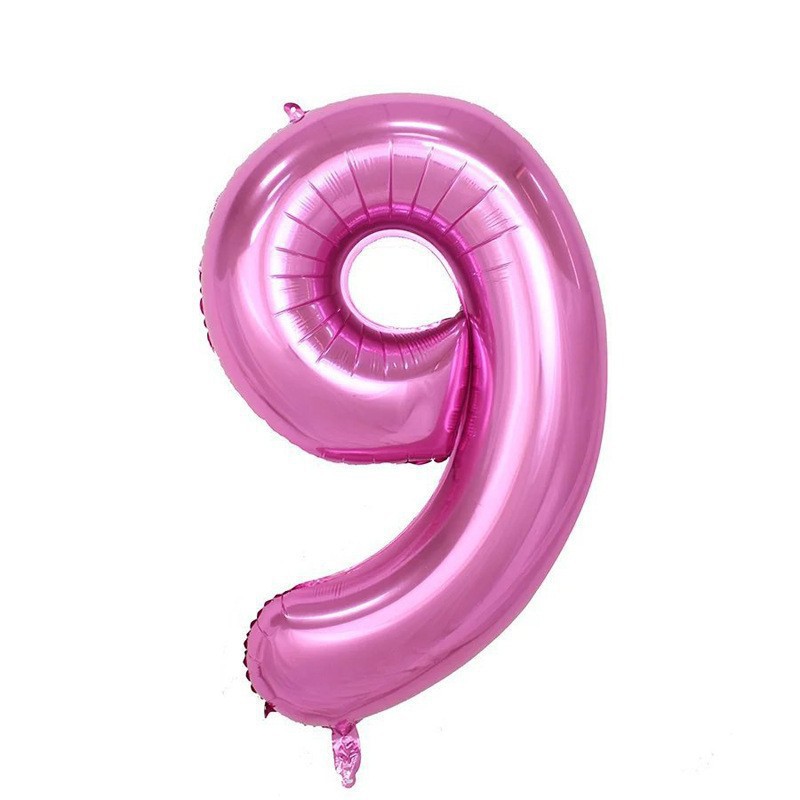 Globo de aluminio digital de 40 pulgadas, globo de aluminio con números grandes, versión delgada de 90 cm, varios colores de globos con números