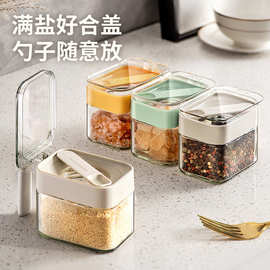 自主设计 勺盖分离调料盒厨房家用调味料罐盐罐组合套装佐料收纳