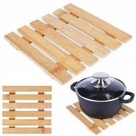 竹制隔热垫餐桌防烫家用餐垫镂空砂锅垫加厚耐高温厂家直销可定制