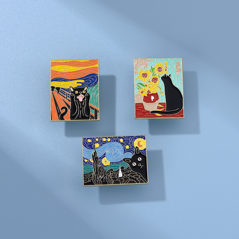 12g Weight Brooches Classification Daily, Street Occasion Alloy Material Animal, Oil Painting Pattern Unisex Gender Stoving Varnish Design Cute Style Cute Pin Animal Oil Painting Alloy Stoving Varnish Unisex Brooches 3