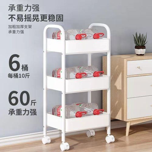 Trolley rack floor-standing multi-layer household bedroom mobile snack kitchen multi-functional storage rack wholesale