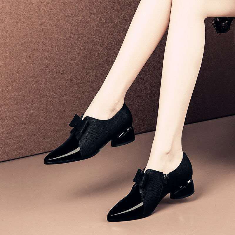 5CM deep mouth high heels women spring a...