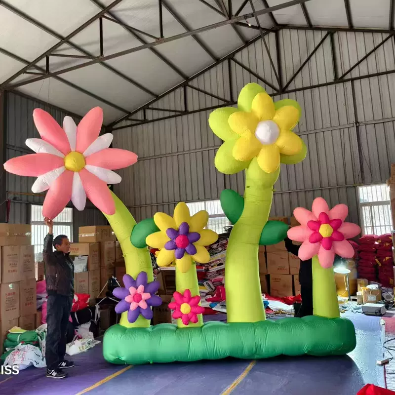 2025年网红开业庆典充气发光花朵气模商场植物动物充气卡通