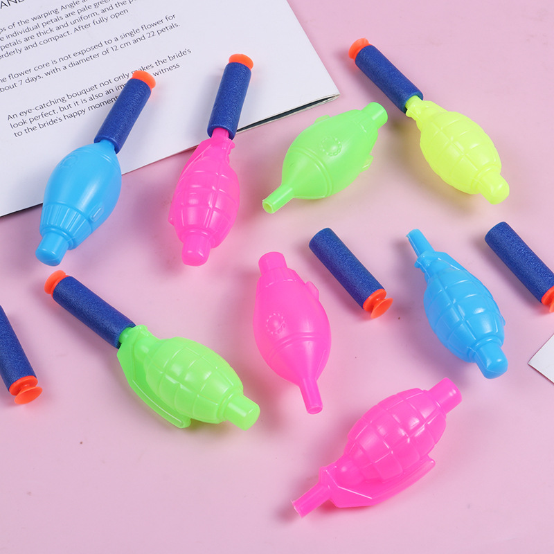Catapulta de bala de espuma Mini airbag Lanzacohetes Catapulta de bala Esponja Bomba suave Juguete nostálgico para niños