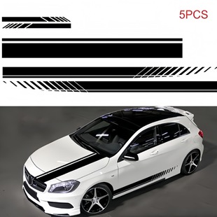 Car Hood Decals, Personalized Sports Modification Stickers, Universal Car Door Strip Scratch Blocking Decorative Stickers
